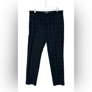 H&M Men's Black Grid Pattern Pants